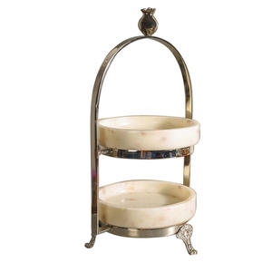 Soporte de Metal para servir pasteles de frutas de alta venta Estilo moderno Servidor de pasteles personalizado Soporte de pastel de metal de aluminio - Product Image 4