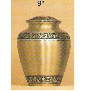 โกศใส่เถ้ากระดูกของผู้ใหญ่และสัตว์เลี้ยงทำจากทองเหลืองเส้นคู่แบบดั้งเดิมงานโบราณทำจากโลหะเคลือบด้านสำหรับเก็บขี้เถ้า - Product Image 1