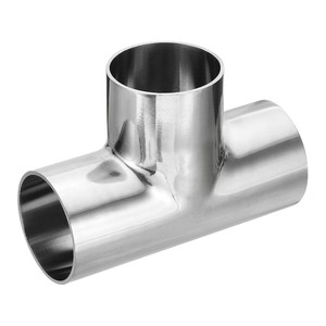 Raccords de tuyauterie sanitaires en acier inoxydable ISO de haute qualité, polis, raccords en T à 3 voies pour les stations de traitement de l'eau - Product Image 2