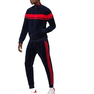 ชุดวอร์มผ้ากำมะหยี่สำหรับผู้ชายชุดวิ่งเข้ารูปเข้ารูปผ้ากำมะหยี่แฟชั่นดีไซน์แบบกำหนดเอง - Product Image 3