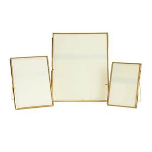 Luxury High-End Modern Brass <b>Metal</b> <b>Photo</b> <b>Frame</b> Custom Iron <b>Frames</b> for Table Wall Decors for Image and Selfie Display - Product Image 1