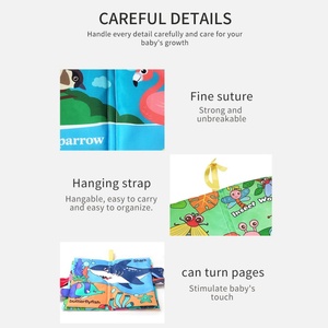 Libro de tela para bebés con mordedor para masticar, libro de tela para infantes - Product Image 4