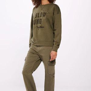 Sweat-shirt unisexe à col rond, épaules tombantes, délavé à l'acide, effet délavé, style streetwear, sweat-shirts en molleton français pour hommes - Product Image 3