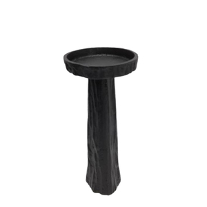 Bougeoir de pilier de bougie de conception antique couleur Nickel et noir bougeoir en métal de grande taille pour la décoration de table et de mariage - Product Image 4