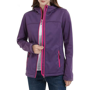 Chaqueta Softshell para mujer Venta al por mayor Nuevo diseño Ligero Color sólido Chaqueta Softshell cómoda para mujer con logotipo personalizado - Product Image 2