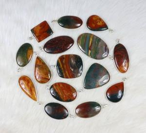 จี้อัญมณีทรงหลังเบี้ยขนาดใหญ่ทำจากเหล็กชุบเงินไม่925มีหลายสีจี้แฟชั่น - Product Image 5