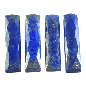 Lapis Lazuli Naturel 35x7mm baguette Rosecut Gemstone 13.25 Cts Iroc Ventes Pierre Lâche De Haute Qualité Afgani Lapis bar Cabine À Facettes - Product Image 3