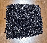 Granules PP noirs à partir de matière première polymère écologique et rentable en plastique recyclé