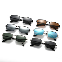 Lunettes de soleil rétro légères et tendance pour hommes et femmes, monture rectangulaire fine en métal, idéales pour l'extérieur, la plage et la randonnée (1939)