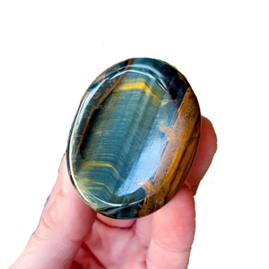 ฮวงจุ้ยและนางฟ้าคริสตัลขัดเงาพลอยตาเสือสีฟ้าบำบัดสำหรับปาล์มกังวลคริสตัล - Product Image 2