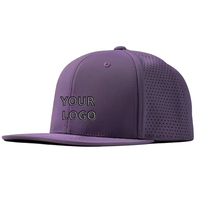 Gorra de golf Snapback de ala plana transpirable de calidad superior Gorra deportiva elegante con logotipo bordado personalizado Viaje lateral láser