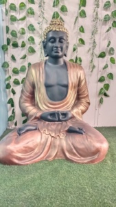 Estatua de Buda de fibra de vidrio ligera, modelo de resina de tamaño real, pieza de arte budista duradera para interiores/exteriores para paisaje de oficina en casa - Product Image 2