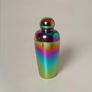 Rainbow Stainless Steel <b>Cocktail</b> <b>Shaker</b> Barware Durable Mirror Finish Vibrant Multicolor Design and Leak-Proof Lid - Product Image 1