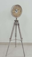 Jam Meja & Lantai Kuarsa Art Deco Post-modern dengan Penyangga Tripod Kayu yang Dapat Disesuaikan untuk Dekorasi Rumah & Kantor, Meja Samping Tempat Tidur