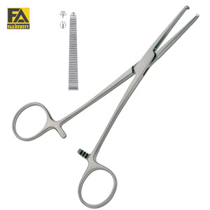 Pinzas Hemostáticas Kocher Rectas, Resistentes, con Patrón, Instrumento Quirúrgico Manual, Certificación CE, Cirugía General - Product Image 1