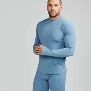 Camiseta personalizable de algodón 100% de manga larga de doble capa Vintage lavada con ácido para hombre Patrón de personaje de logotipo personalizado de alta calidad - Product Image 3