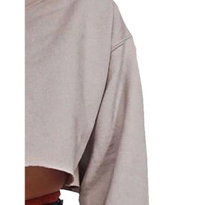 Hot Selling <b>Womens</b> Crop Top Hoodie <b>Long</b> Sleeve Casual Hooded <b>Sweatshirt</b> Breathable Crop Top Hoodies - Product Image 4