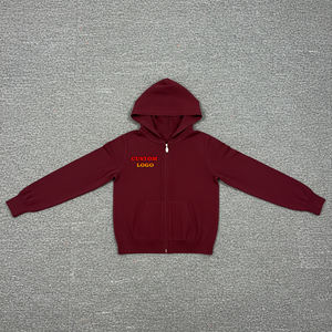 High Quality 100% Cotton <b>Zipper</b> Women's Hoodies Custom Printed Front Heavyweight 380GSM Winter Casual Wear Comfortable Hip Hop - Product Image 1