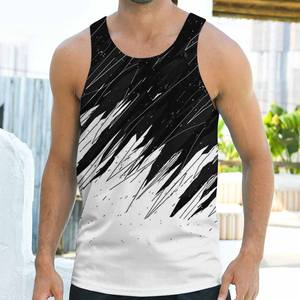 Camiseta sin mangas de algodón informal para hombre, camisetas de entrenamiento transpirables con logotipo personalizado, camisetas de gimnasio tejidas sin mangas al por mayor - Product Image 4