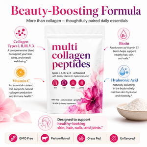 Poudre de Collagène Hydrolysé 10g Protéines par Portion, <span class=keywords><strong>4</strong></span> Types de Collagène + Acide Hyaluronique + Vitamine C + 5000mcg Biotine, 54 Cuillères - Product Image 5