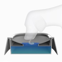 Gamelle surélevée inclinée en acier inoxydable pour chats et chiens, gamelle surélevée pour animaux de compagnie, fournitures d'alimentation pour animaux, ensemble en gros