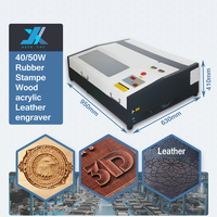 Machine de gravure et de découpe laser CO2 mini JX-4040 - CNC refroidi par eau avec prise en charge DXF/LAS pour le caoutchouc, le bois et le papier