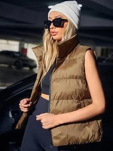 Venta al por mayor Puffer chaleco acolchado invierno acolchado chaquetas sin mangas para Casual mejor calidad chalecos de las mujeres - Product Image 5