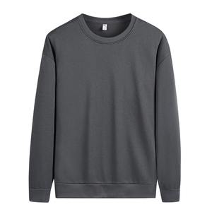 Sweat à capuche simple en coton imitation col rond pull à manches longues pour hommes chemise de base à la mode pour l'impression numérique d'hiver - Product Image 5