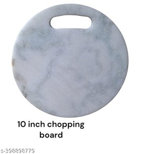 Planche à découper design ronde blanche Surface de coupe élégante Cuisine Planche durable élégante pour légumes Fruits Facile à nettoyer - Product Image 3