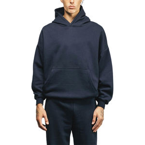 Design personnalisé automne pulls à capuche coton polyester épais polaire doublé respirant surdimensionné Boxy Streetwear hommes sweatshirts - Product Image 3