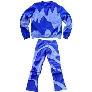 Conjunto de ropa deportiva informal para exteriores de talla grande para hombre, chándal cómodo de manga larga con capucha, pantalones de chándal estampados sólidos para invierno - Product Image 1