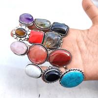 925 Sterling Silver Plaqué Multi Couleur Forme Baho Designer Lunette Réglage À La Main En Gros De Mode En Vrac Lot Fabrication