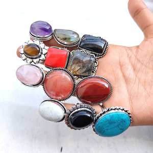 925 Chapado en plata esterlina multicolor forma Baho diseñador bisel ajuste hecho a mano moda al por mayor lote fabricación - Product Image 2