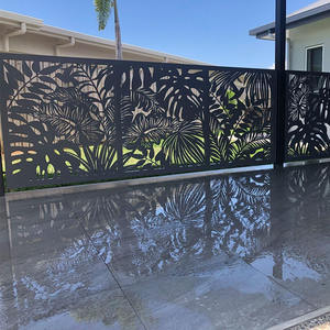 Valla de privacidad de aluminio con recubrimiento en polvo de tamaño personalizado moderno Valla de corte láser para jardín - Product Image 1