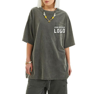 T-shirts pour hommes en coton 100% avec logo personnalisé, col ras du cou, effet batik, délavés, de haute qualité, coupe ample et respirante - Product Image 6