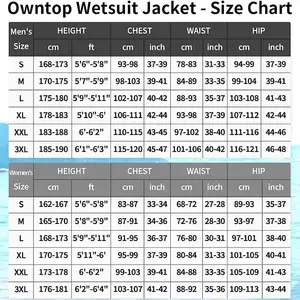 Chaqueta de neopreno gruesa y cálida de 3mm, Unisex traje húmedo, chaqueta de neopreno con cremallera en el pecho frontal para nadar, surfear, bucear