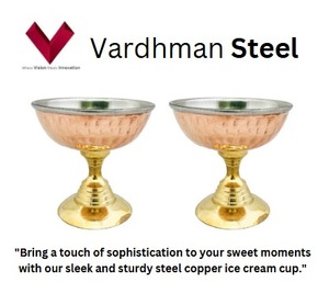 ถ้วยไอศกรีมทำจากทองแดงและเหล็กถ้วยไอศกรีมที่สมบูรณ์แบบสำหรับทุกโอกาสถ้วยใส่ไอศกรีมสำหรับขนมหวาน - Product Image 2