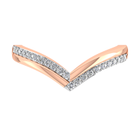 2025 tendance v-forme diamant bague sur mesure 18k or véritable diamant naturel bande d'empilage pour les femmes pour le mariage