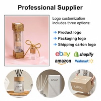 Diffuseur de parfum pour voiture en verre rechargeable longue durée, à suspendre, avec étiquette privée, pour huiles essentielles
