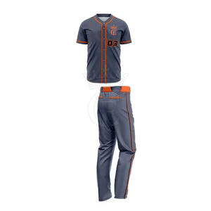 Conjuntos de uniformes de béisbol transpirables de alta calidad Tallas grandes 100% Ropa de equipo de poliéster de gran tamaño - Product Image 1