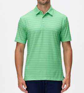 เสื้อโปโลสำหรับนักธุรกิจชายในช่วงฤดูร้อนเสื้อยืดปักลายแบบใหม่สีล้วนมีปกเสื้อปักลายแบบถักสั้นสไตล์แฟชั่น - Product Image 3