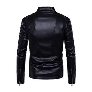 Nouveauté Veste en cuir de haute qualité pour hommes à vendre veste en cuir personnalisée vêtements décontractés veste en cuir pour homme - Product Image 3