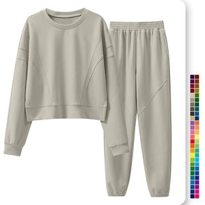 Sweat-shirt à col rond pour femme, surdimensionné, épaules tombantes, personnalisé, lourd, en polaire polyester/coton, imperméable, long - Product Image 1