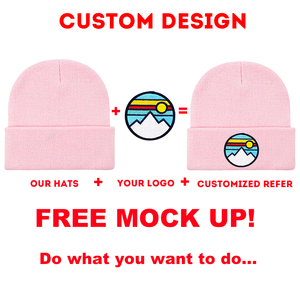 60 colores logotipo bordado personalizado mujeres hombres mantener caliente suave piel amigable 100% acrílico Beanie clásico sin puños sombrero de invierno - Product Image 6