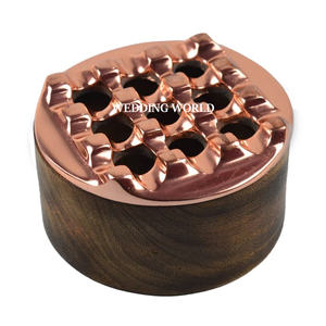 Cenicero rectangular de madera diseño personalizado venta al por mayor nuevo Cenicero de lujo Hogar y Barware diseñador Cenicero de Metal - Product Image 4