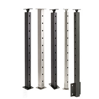 Poteaux de garde-corps de terrasse en aluminium inoxydable HIMOWAY, faible entretien, 42'' et 36'', pour escaliers et câbles