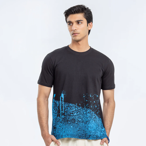 Vente en gros Nouveau design Streetwear Haut d'entraînement à manches courtes en coton imprimé respirant de qualité supérieure T-shirts imprimés pour hommes - Product Image 1