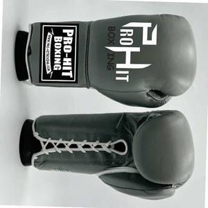 Guantes deportivos Unisex Ropa de entrenamiento Fabricación Cuero genuino Lucha profesional Logotipo personalizado Impreso Guantes de boxeo con cordones - Product Image 6