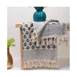 Chất Lượng Cao Mềm Tua Gots Chứng Nhận 100% Hữu Cơ Bông/Len Làm Tay Màu Đen Tro Hỗn Hợp Sofa Dệt Kim Chủ Đề Ném Chăn - Product Image 6