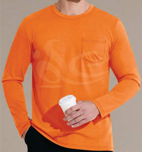 2025 Camiseta de manga larga ajustada de peso pesado de algodón 100% para hombre, cuello redondo en blanco, transpirable, antiarrugas, opción de logotipo personalizado - Product Image 6